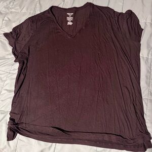 Women's V-Neck Black Top